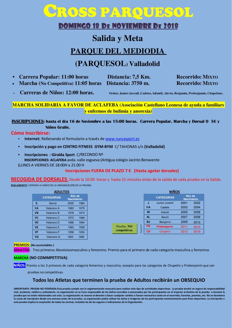 texto informativo de la marcha